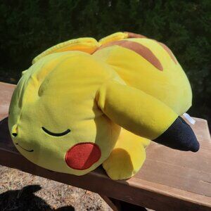 Pokemon 18” Sleeping Pikachu Soft Jumbo Large Plush Stuffed Pillow Buddy WCT
